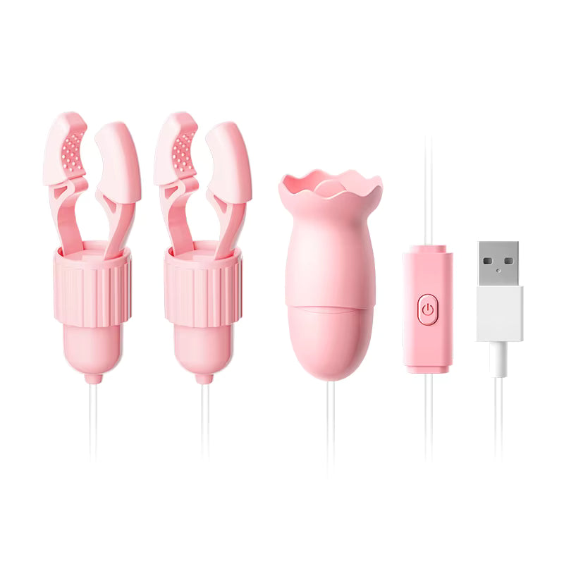 PulseGrip Vibrating Nipple Stimulator (Clamp-Tongue)