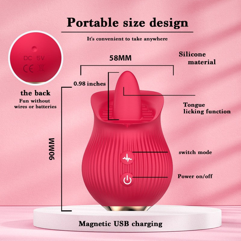 RoseLuxe Tongue Kiss Vibrator