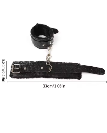 LunaGrip Plush Leather Handcuffs