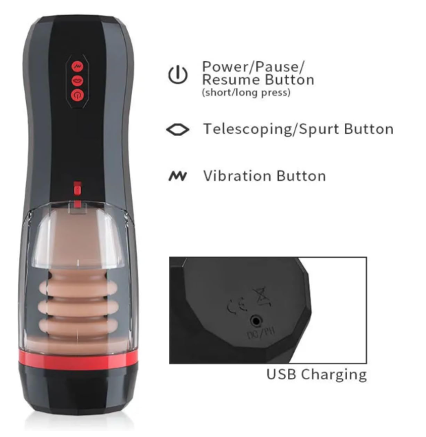 SonicPulse Rotating Male Masturbator